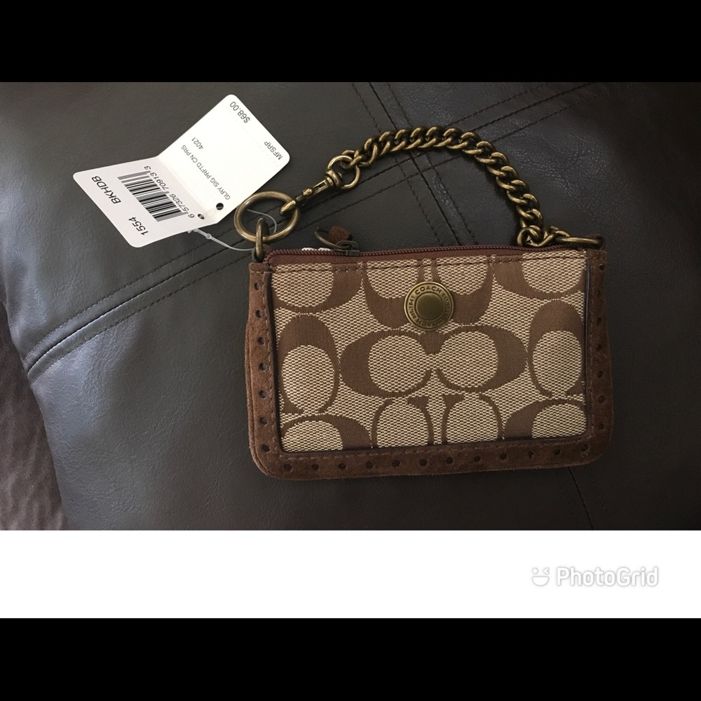 Brown Coach Wristlet
